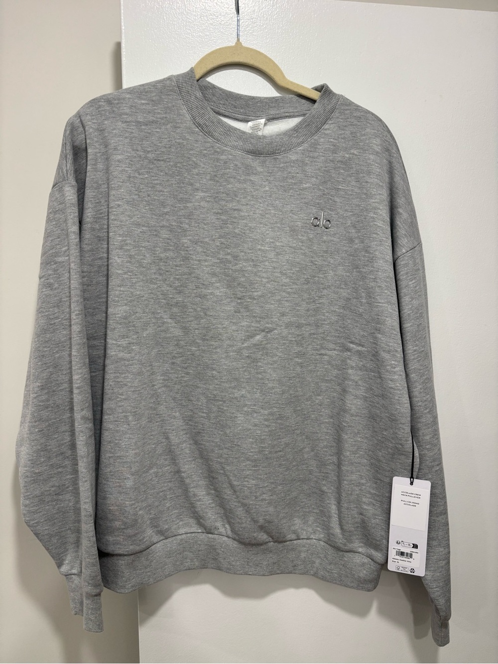 Alo Accolade Gray Men's Crewneck Pullover Sweatshirt -